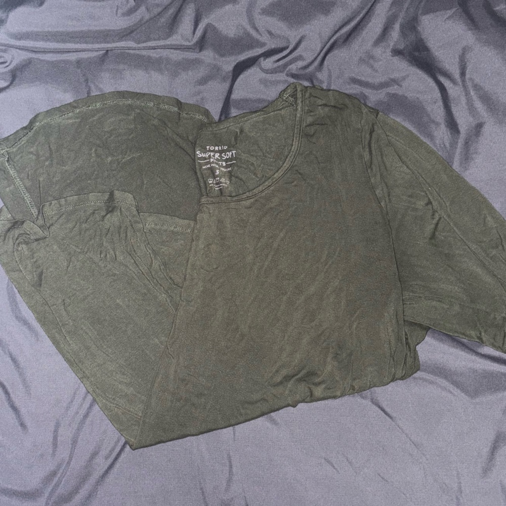 Torrid Olive Long Sleeve Top